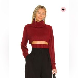 NBD Winston Cropped Turtleneck Sweater